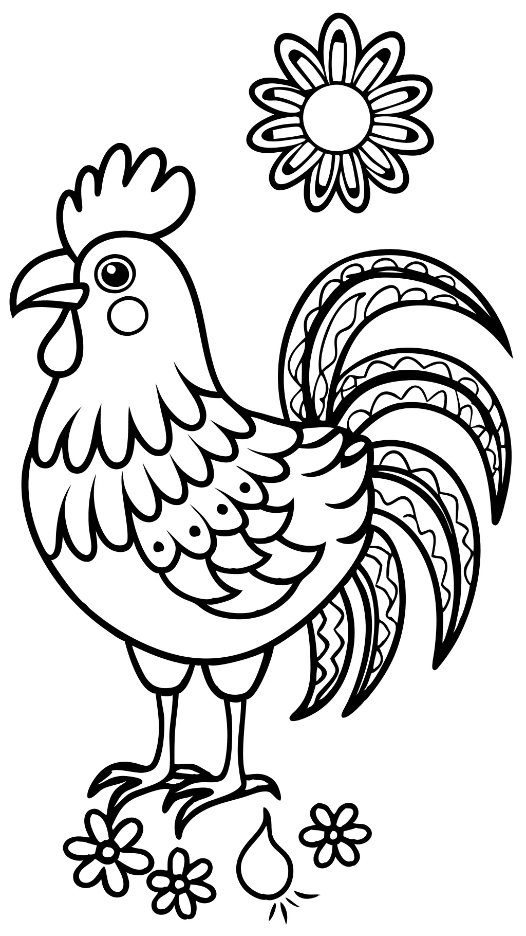 coloring pages rooster